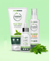 Tea Tree Acne Control Bundle | Face Wash, Serum & 3 in 1 Sunscreen