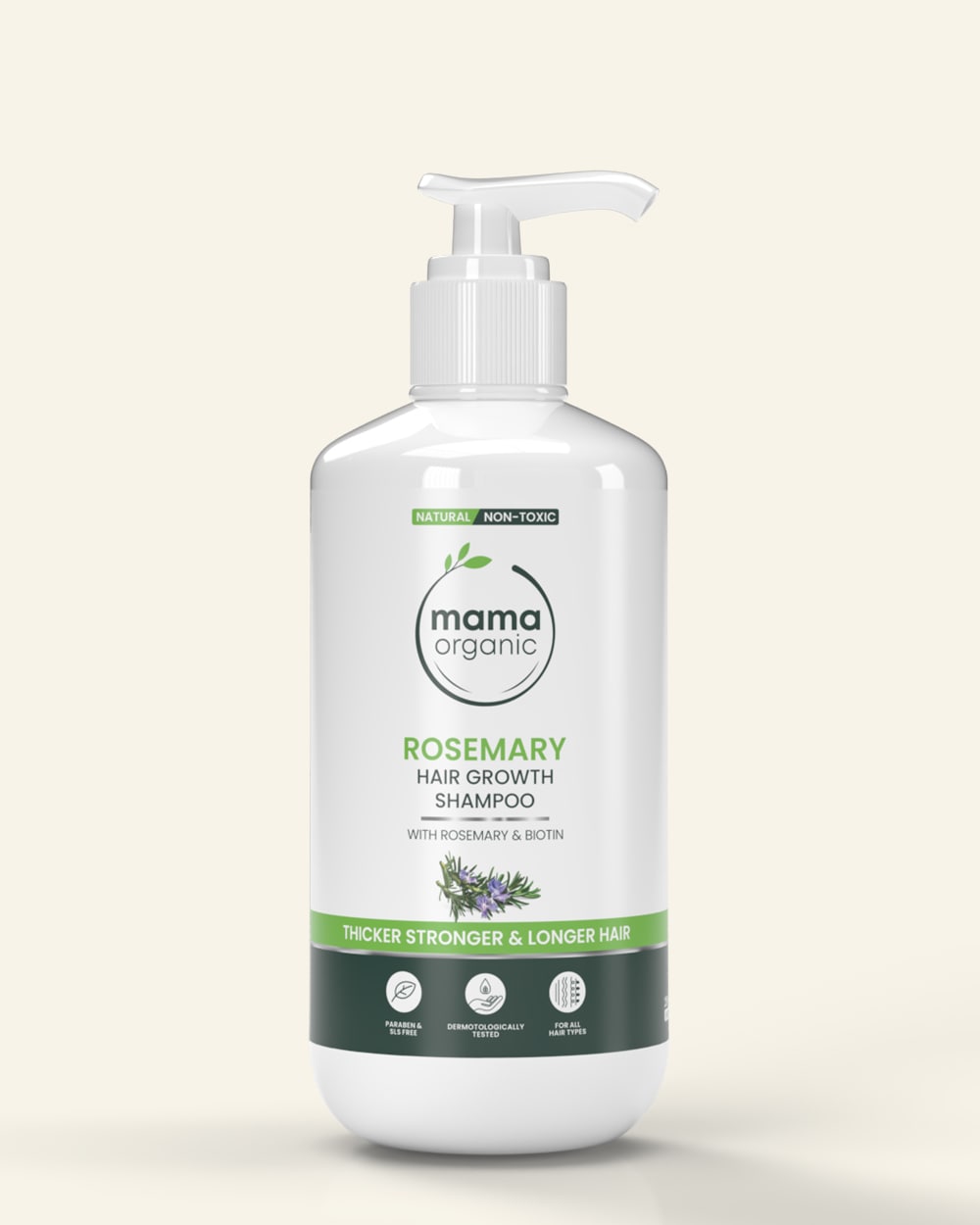 Rosemary Hair Growth Shampoo - 250ml for Strong & Long Hair - Natural & Non Toxic