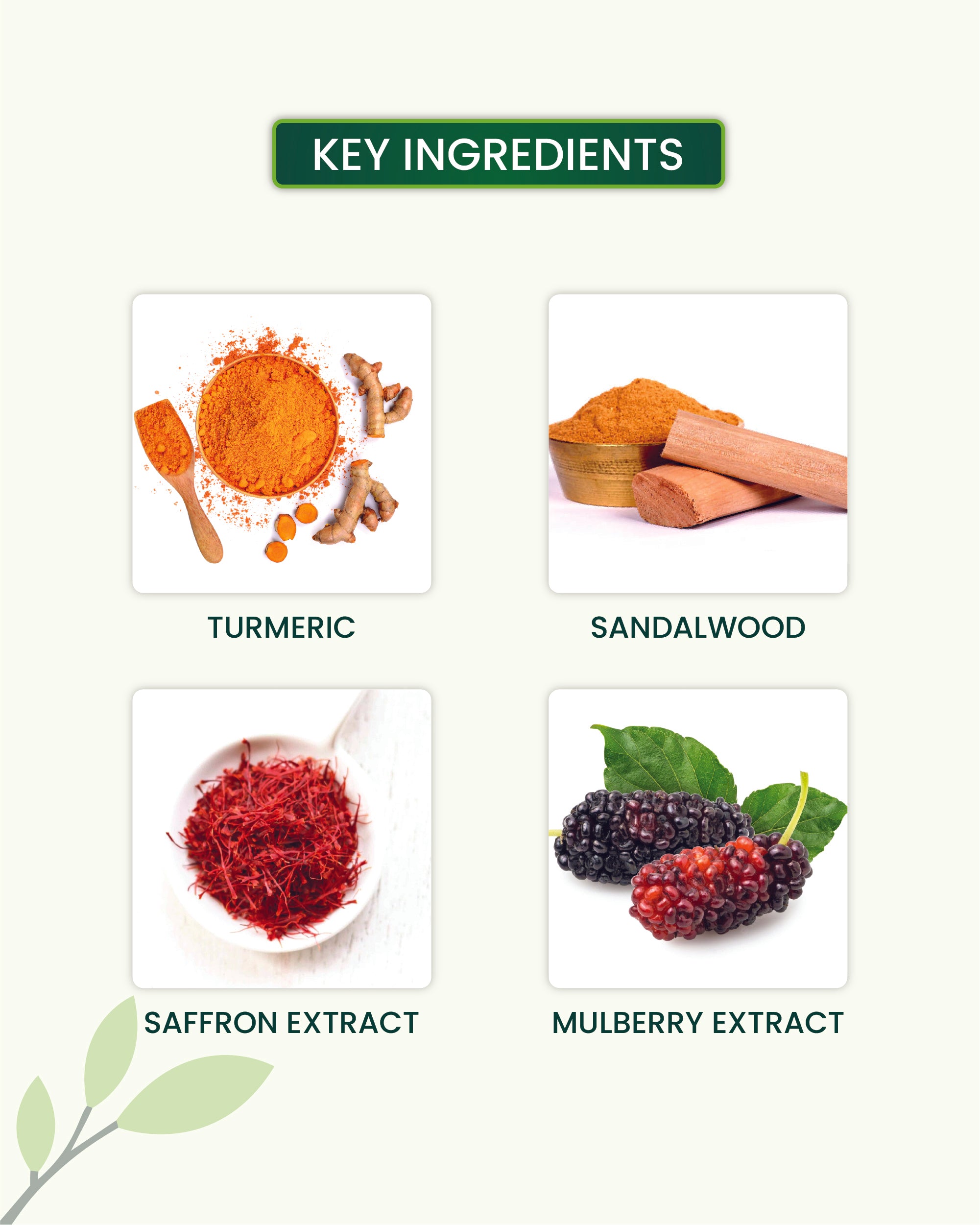Ubtan Day Cream Key Ingredients