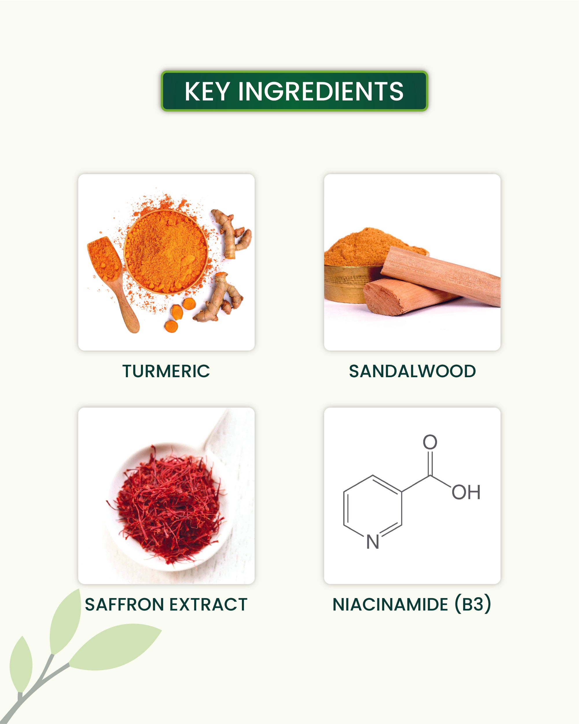 Ubtan Face Moisturizer Key Ingredients