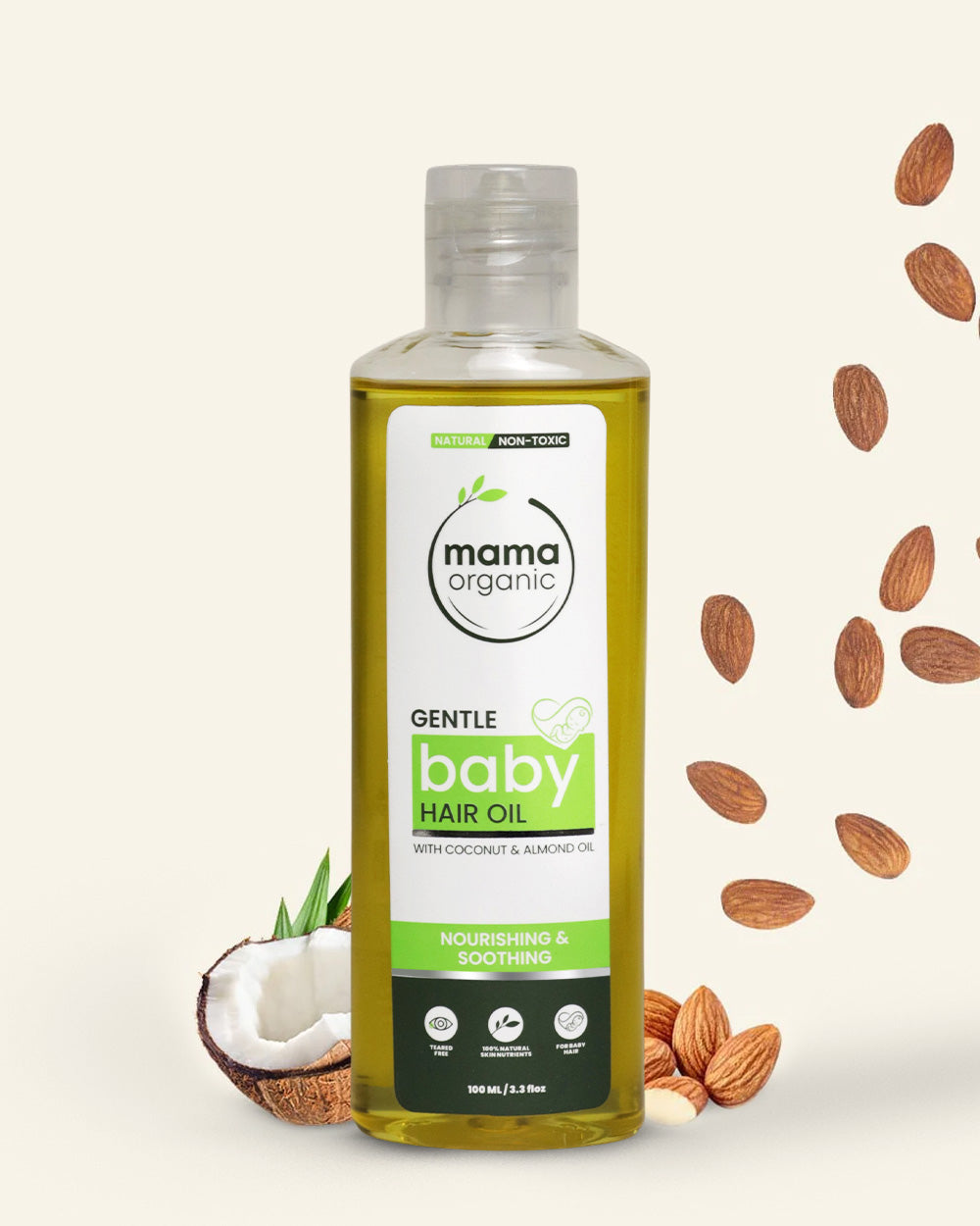 Baby Hair Oil - 100ml For Nourishes & Healthy Hair Growth With Coconut & Almond Oil