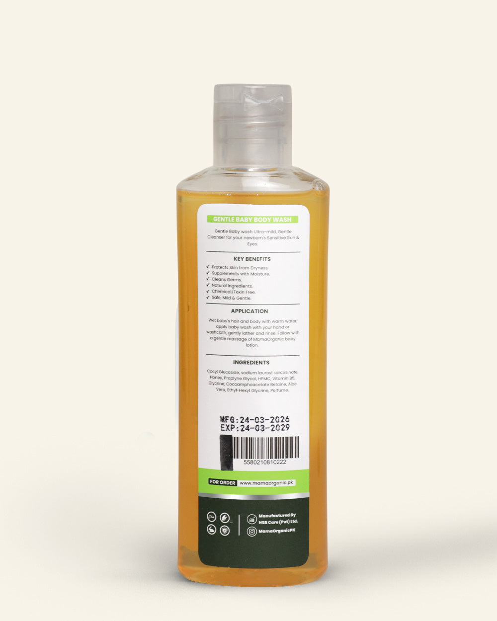 Gentle Baby Wash - 100ml Gently Cleanses Baby Skin With Coconut & Jojoba