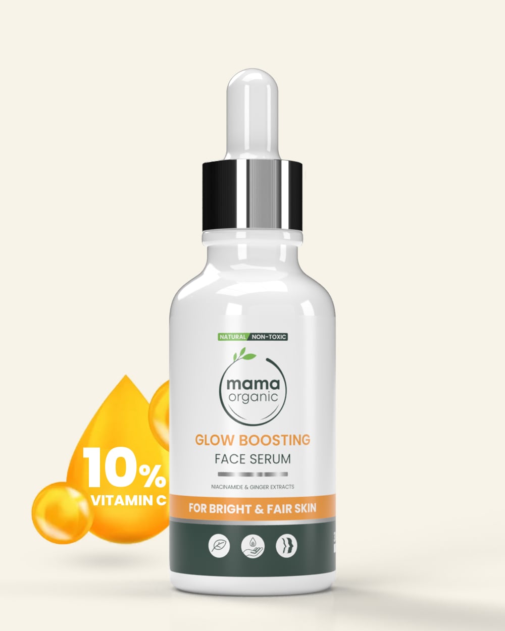 Glow Boosting Face Serum For Brighten & Fair Skin With Niacinamide & Ginger Extract - 30ml