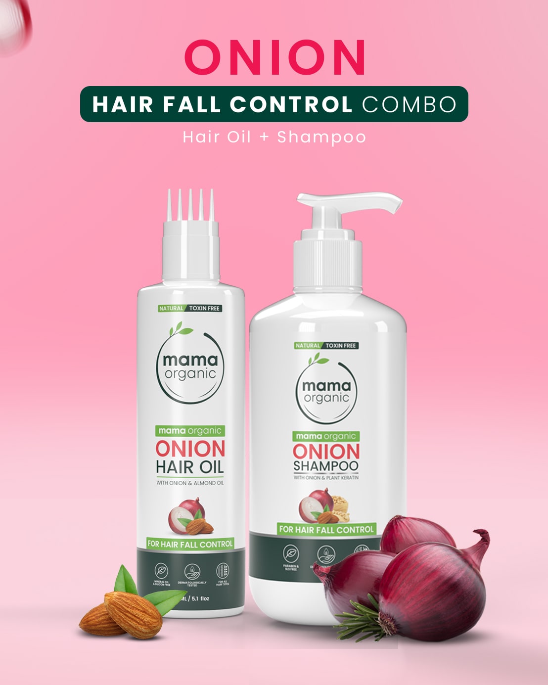 Onion Hair Fall Control Combo Hair Oil + Shampoo