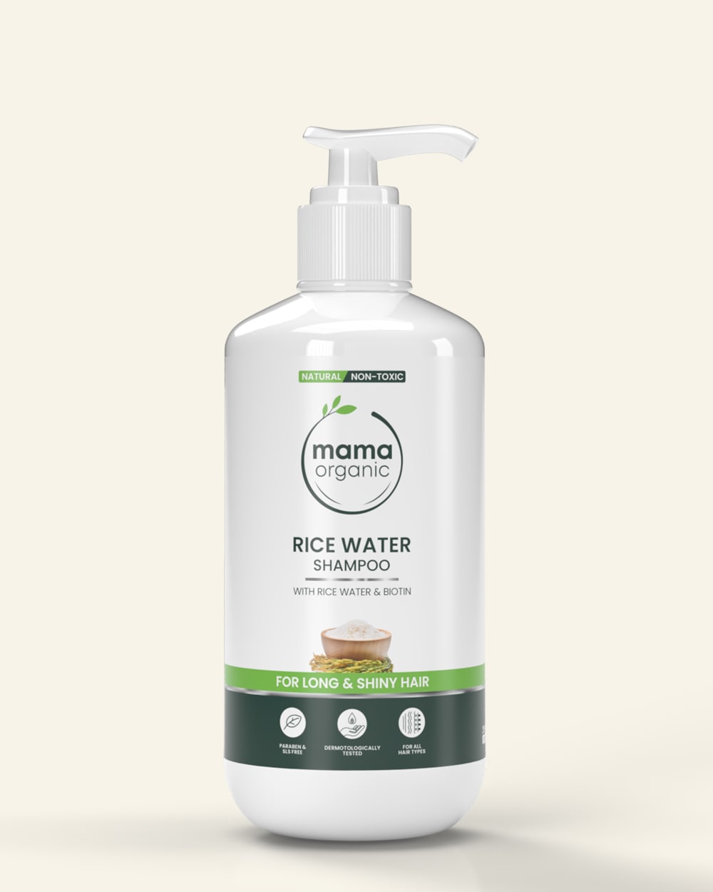 Rice Water Shampoo for Long & Shiny Hair - Natural & Non Toxic - 250ml