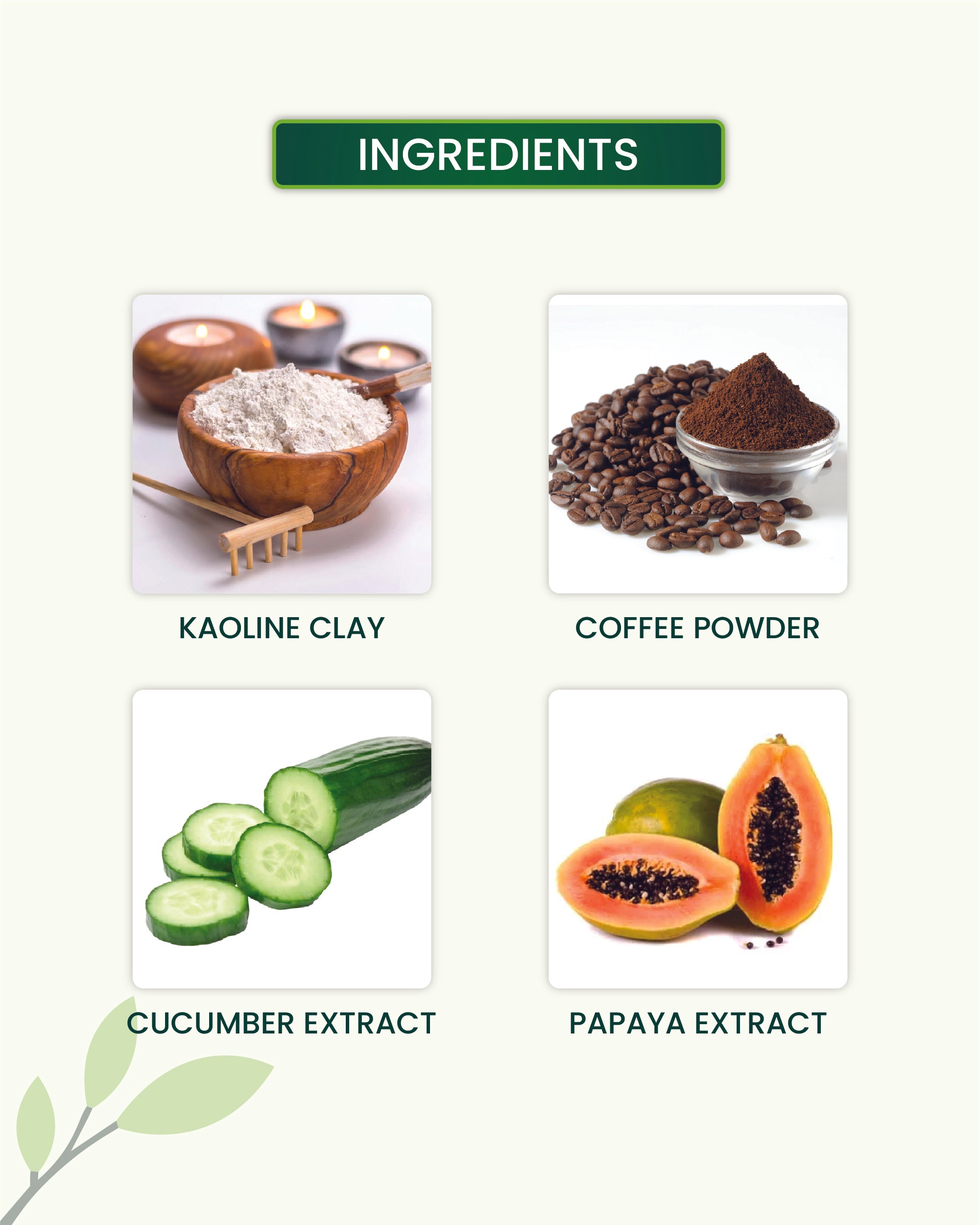 3 in 1 Face Mask Key Ingredients