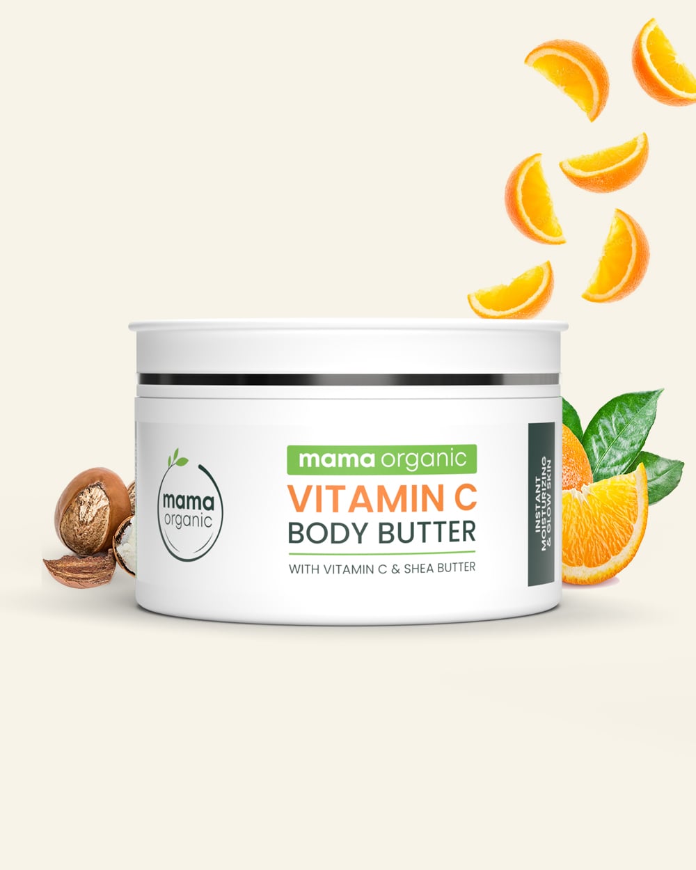 Vitamin C Body Butter Instant moisturizing & Glow Skin With Vitamin C  & Shea Butter - 100g - MamaOrganic 
