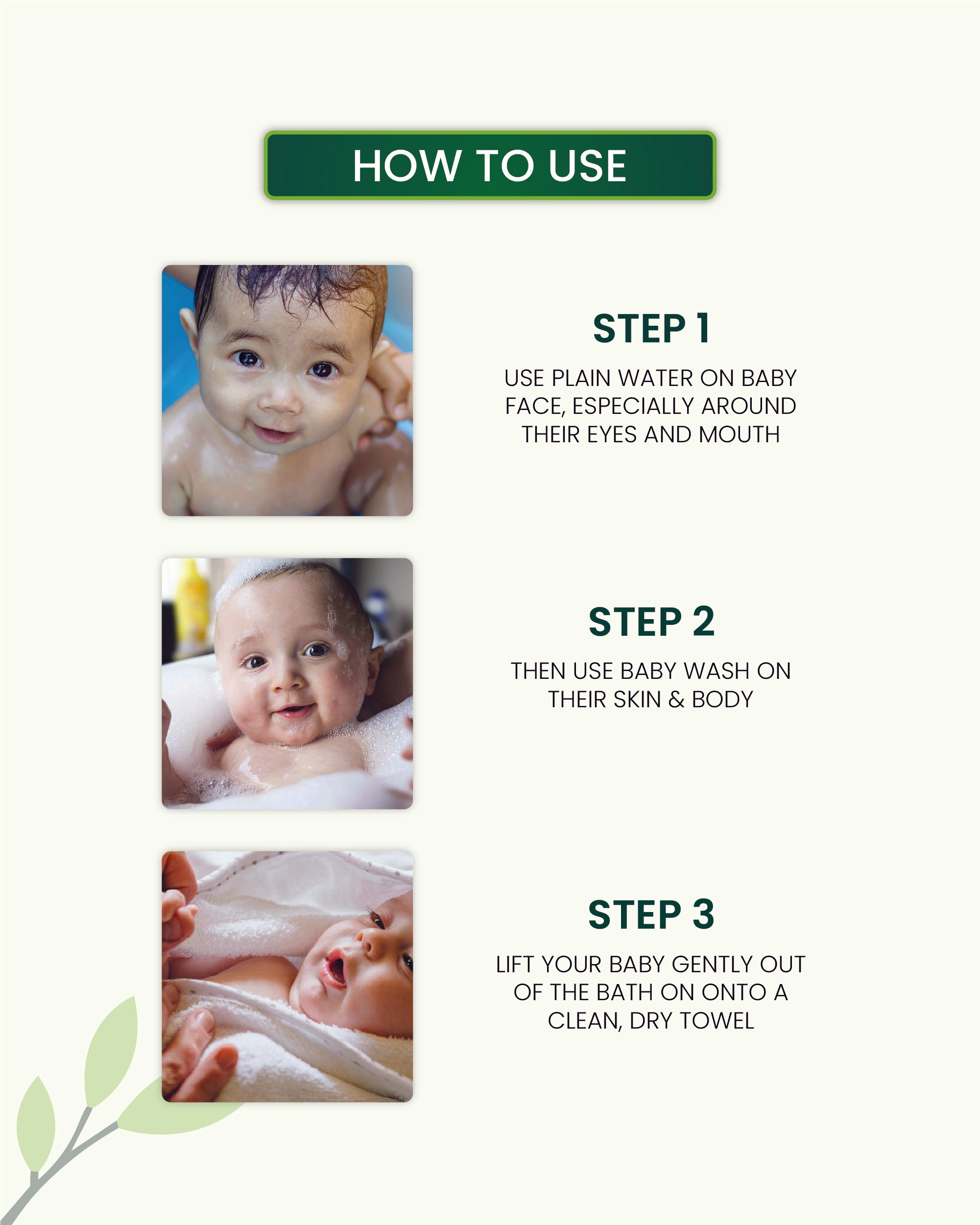 How to Use Gentle Baby Wash