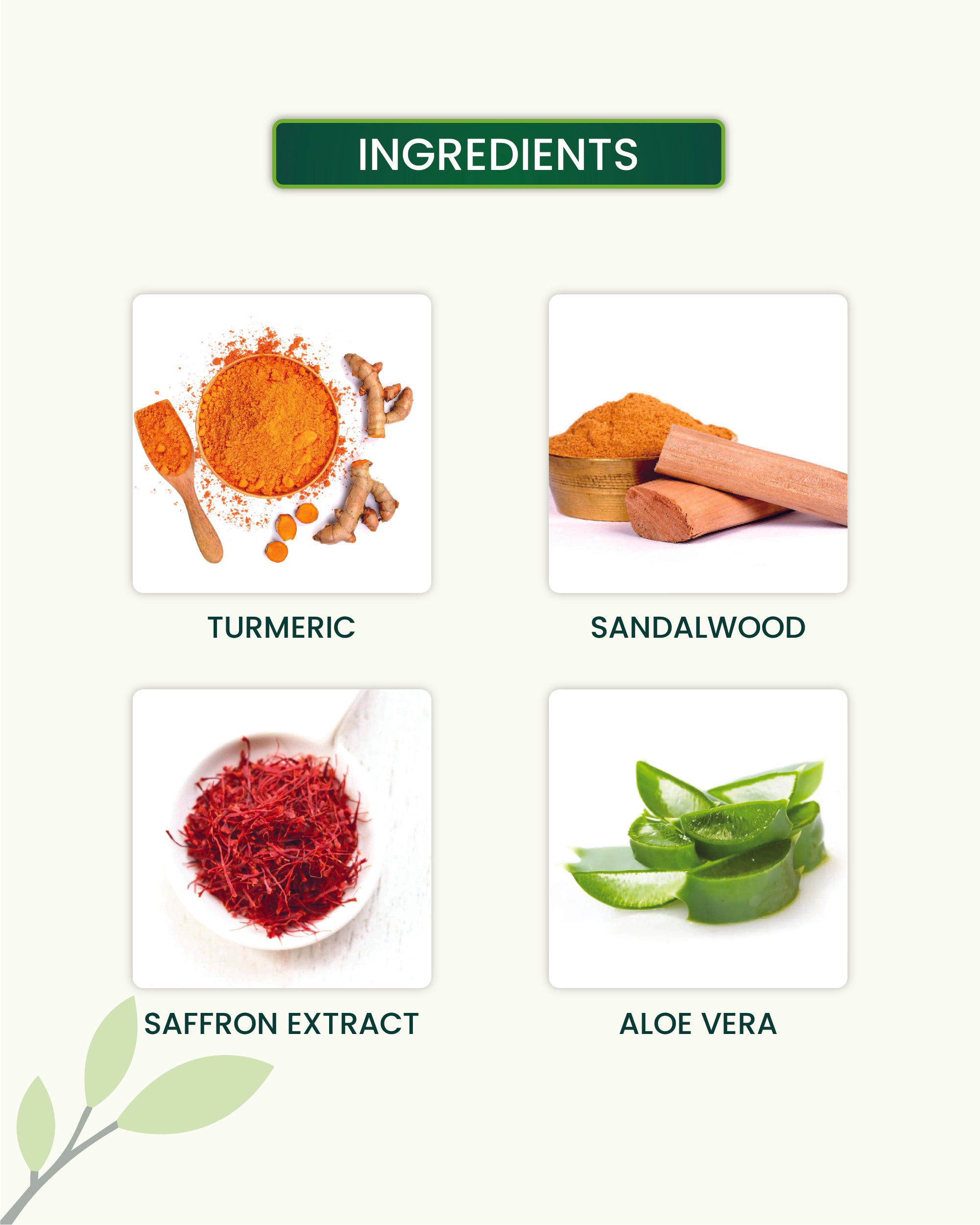 Ubtan Body Lotion Key Ingredients