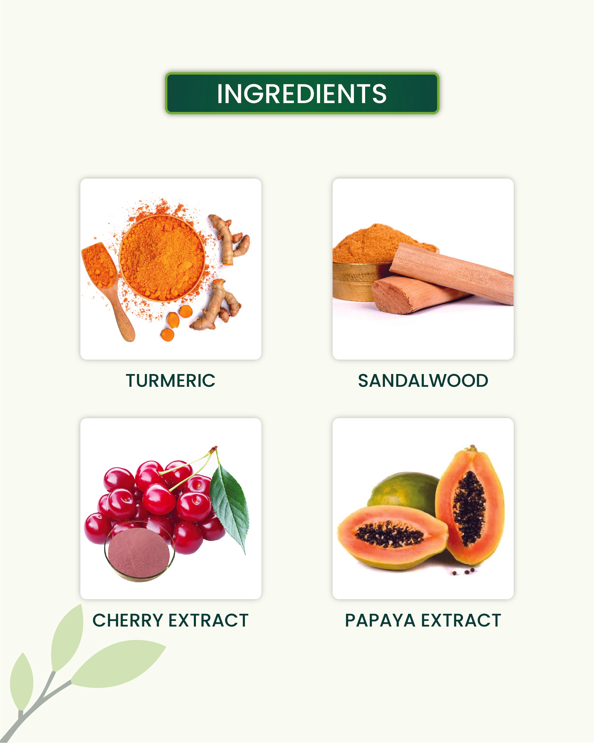 Ubtan Face Mask Key Ingredients