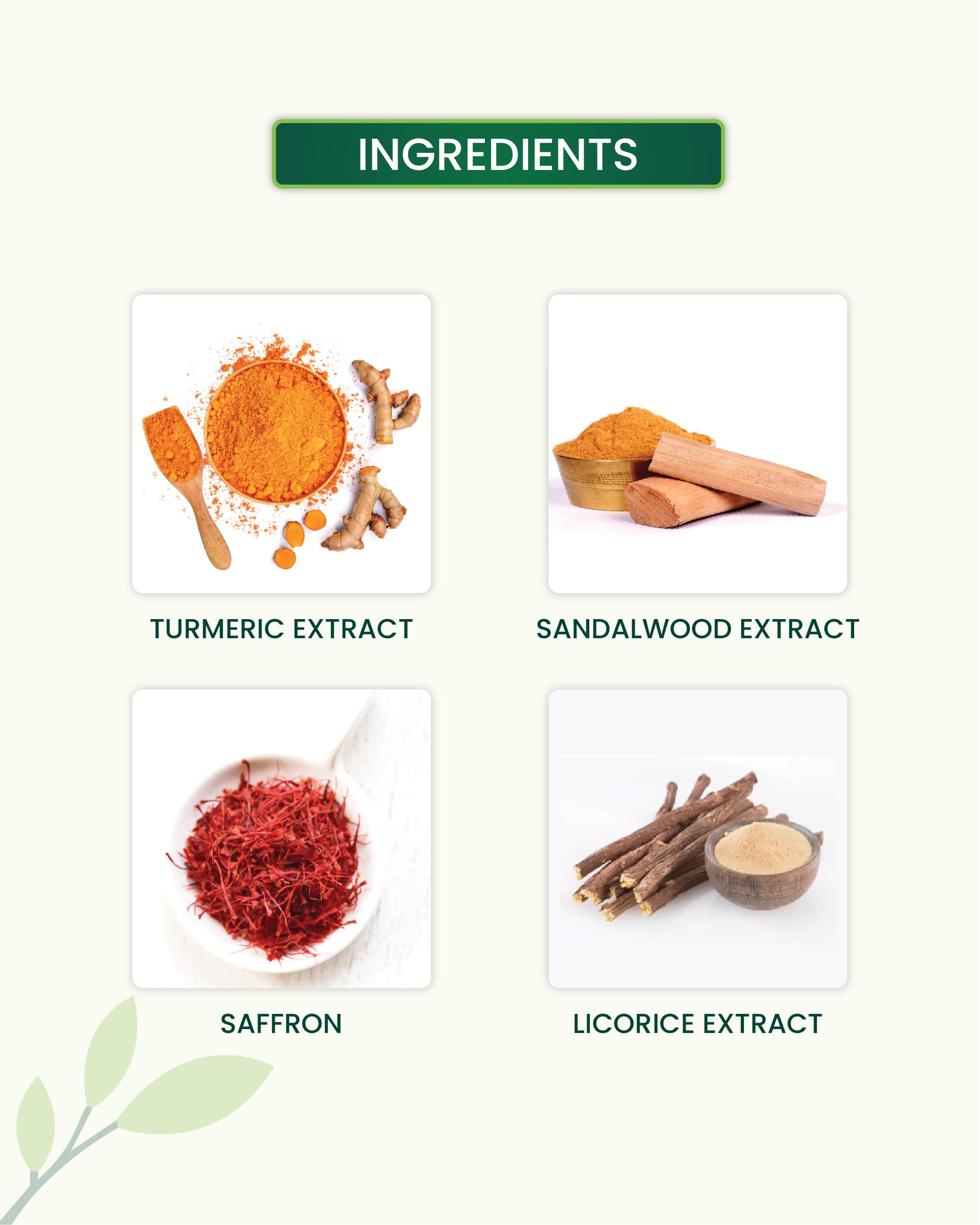Ubtan Face Serum Key Ingredients