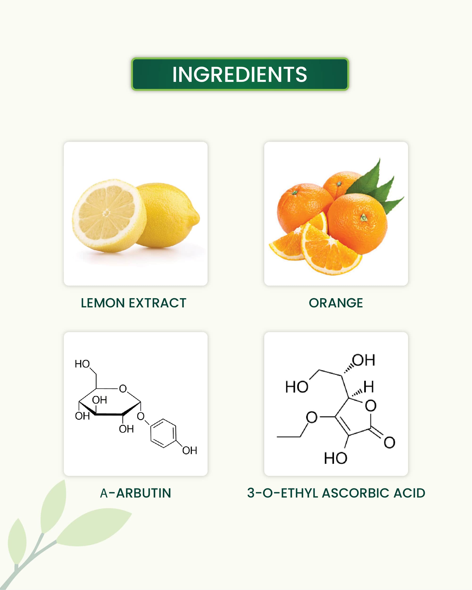 Vitamin C Face Serum Key Ingredients