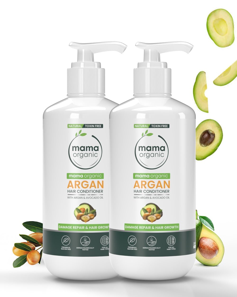 Argan Hair Conditioner 300ml Combo For Damage Repair & Hair Growth - Natural & Toxin-Free - MamaOrganic