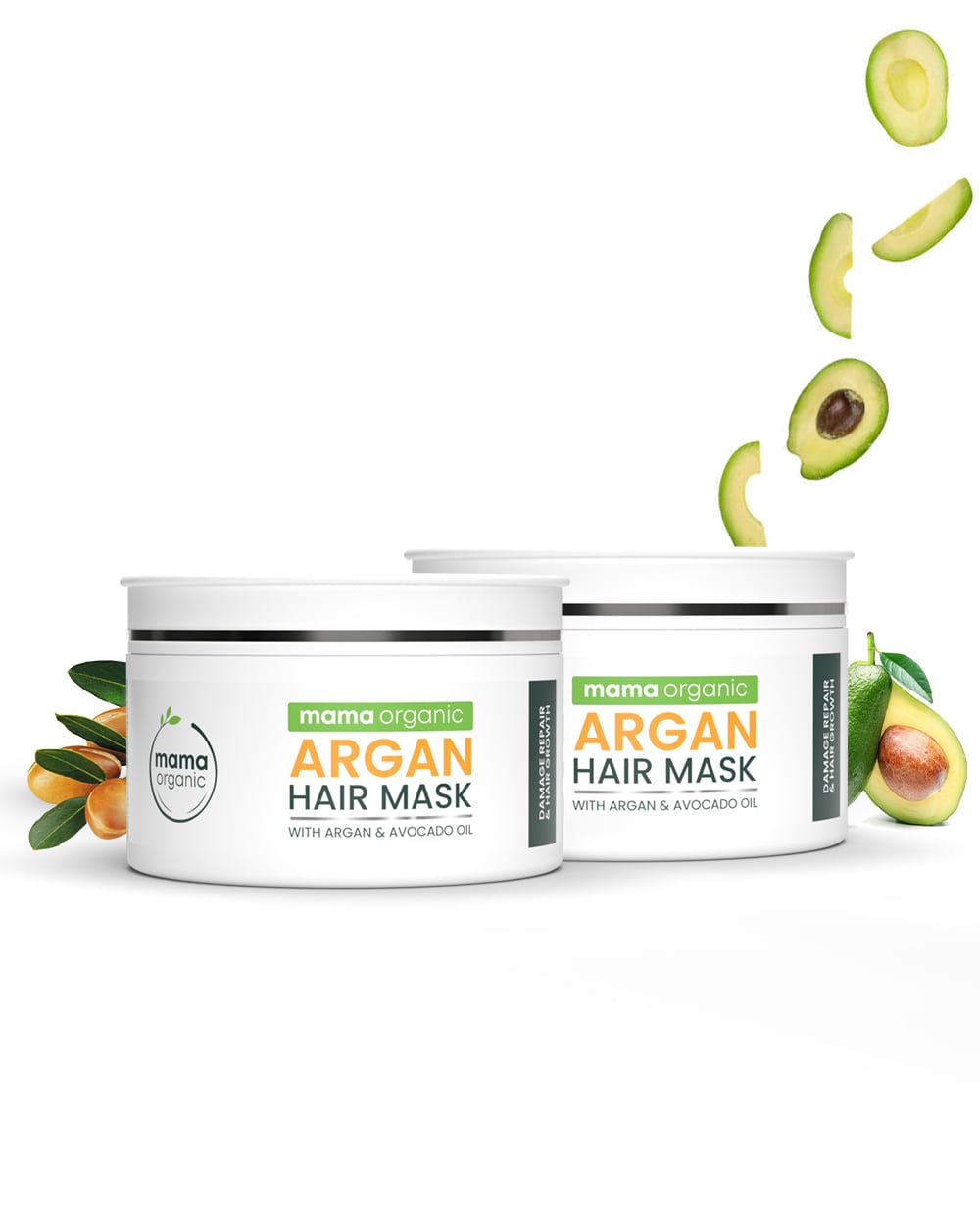 Argan Hair Mask Combo For Damage Repair & Hair Growth - Natural & Toxin-Free - MamaOrganic