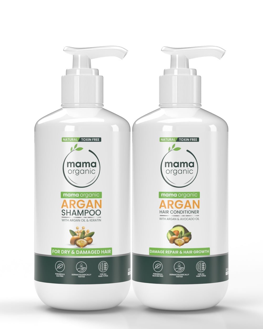 Argan Shampoo & Conditioner Combo for Dry Hair - Natural & Toxin-Free - MamaOrganic