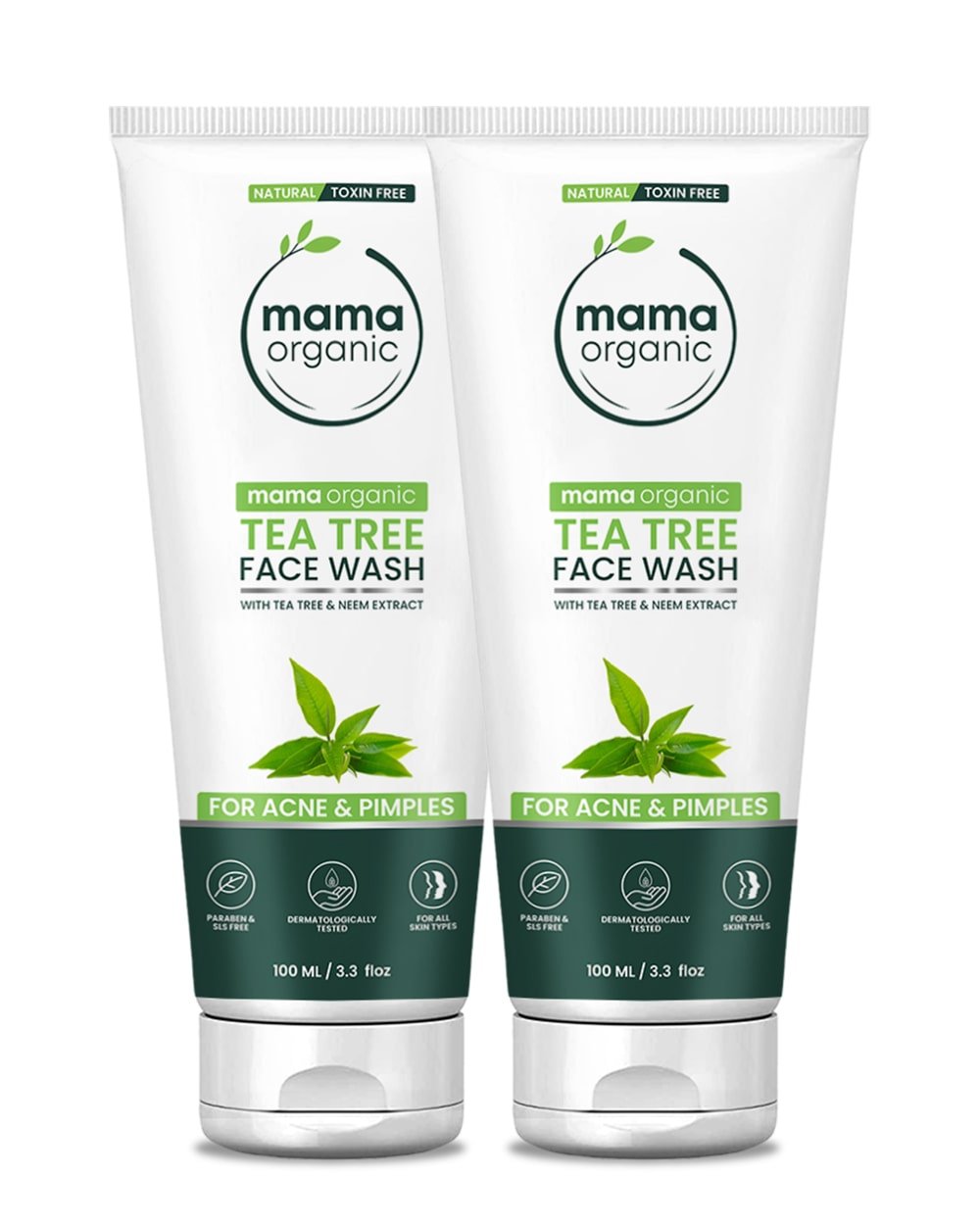 Tea Tree Face Wash 100ml Combo For Acne & Pimple - Natural & Toxin-Free - MamaOrganic