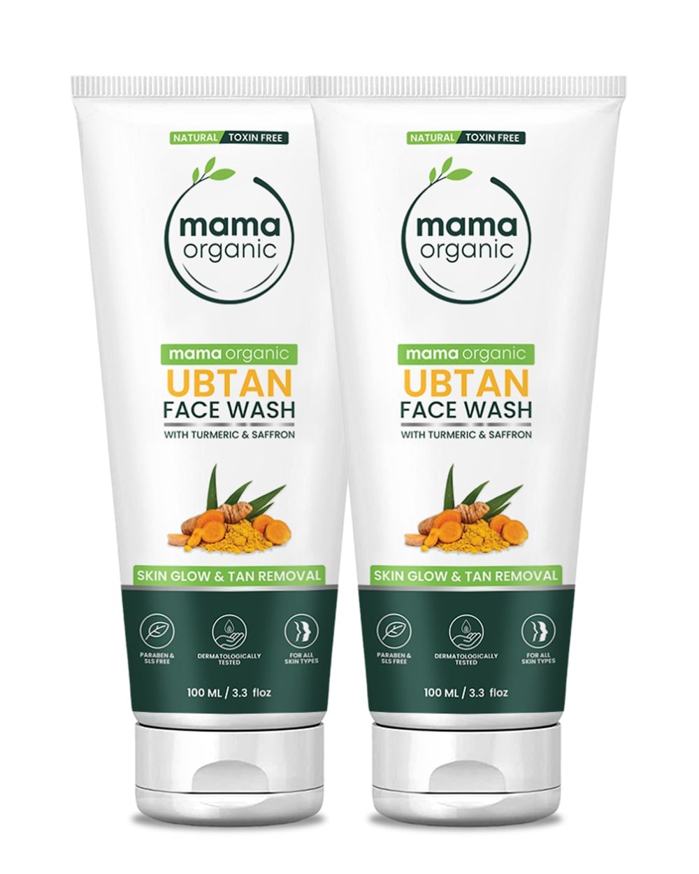 Ubtan Face Wash 100ml Combo For Improves Skin Texture - Natural & Toxin-Free - MamaOrganic