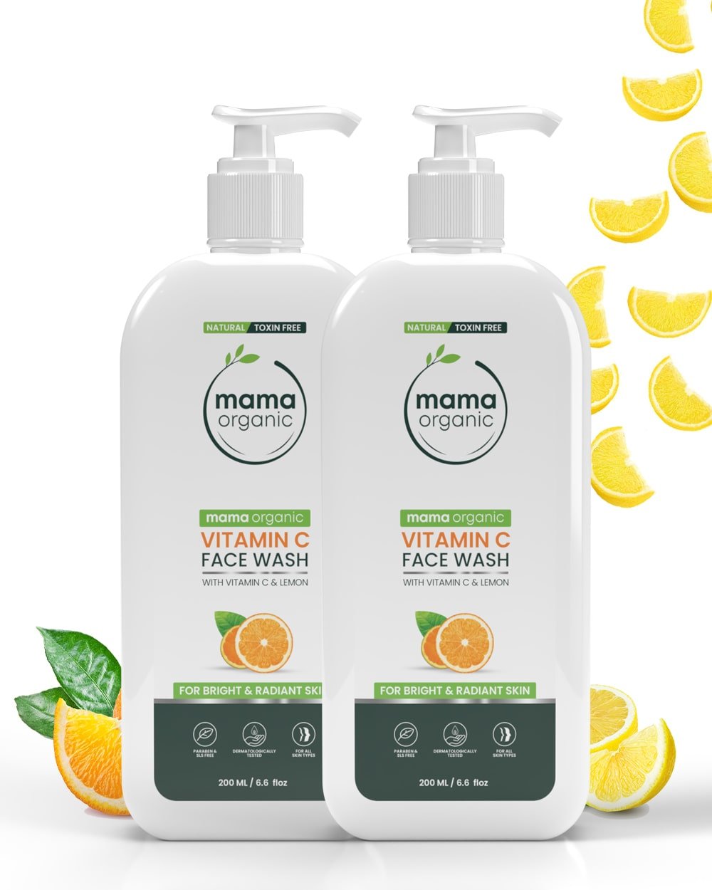Vitamin C Face Wash 200g Combo for Radiant Skin - Natural & Toxin-Free - MamaOrganic