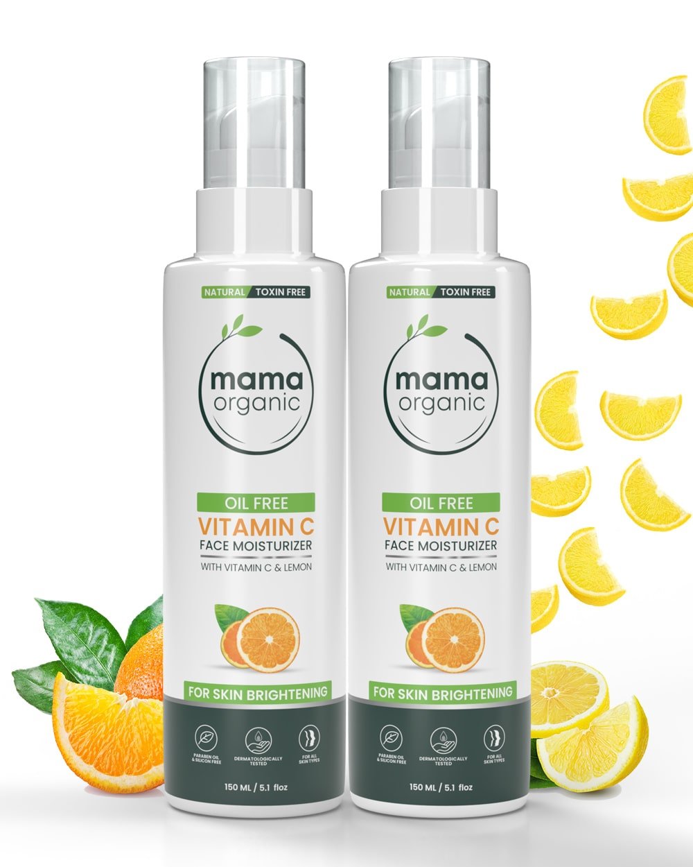 Vitamin C Oil Free Face Moisturizer 150ml Combo - Natural & Toxin-Free - MamaOrganic