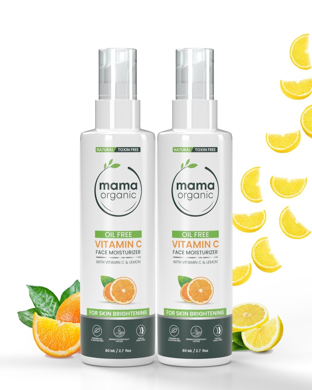 Vitamin C Oil Free Face Moisturizer 80ml Combo - Natural & Toxin-Free - MamaOrganic